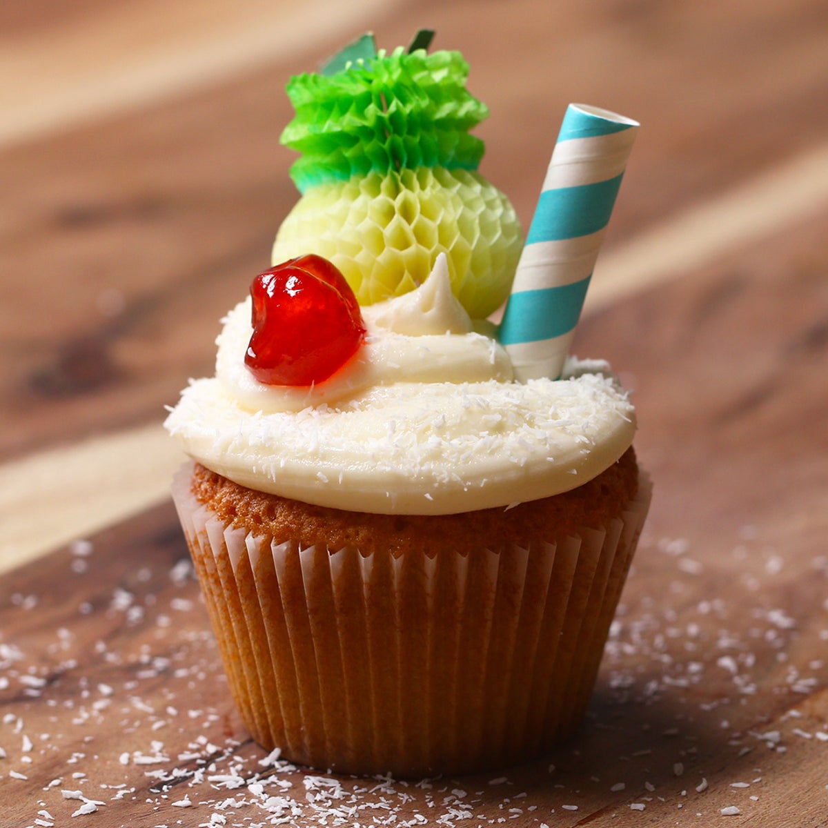 Piña Colada Cupcakes Recipe by Tasty-image