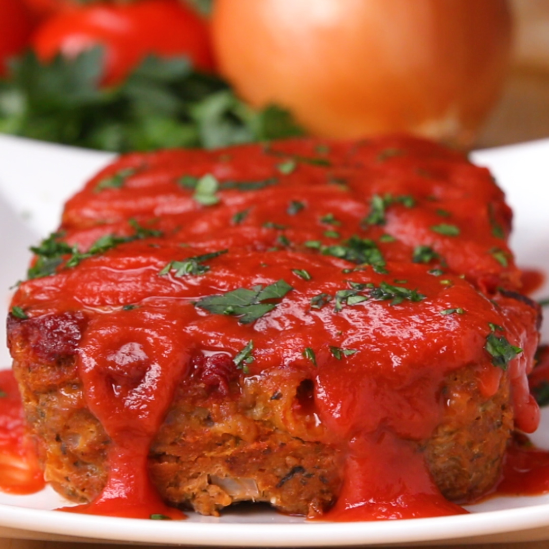 Mozzarella Stuffed Turkey Meatloaf Recipe By Tasty