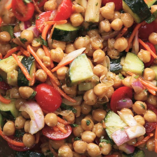 Avocado Chickpea Salad with Chili Lime Dressing