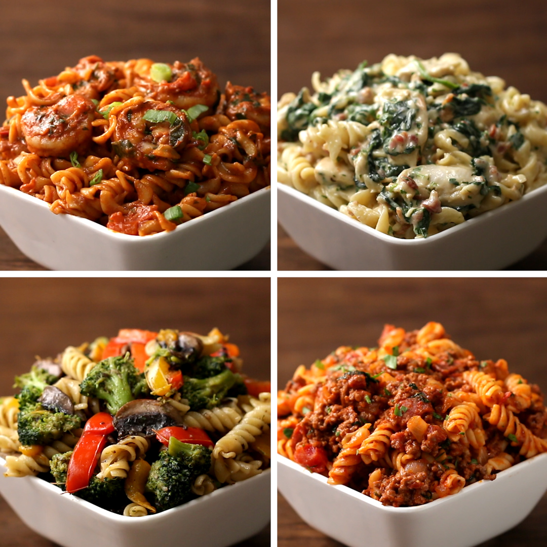 Rotini Pasta 4 Ways by Tasty