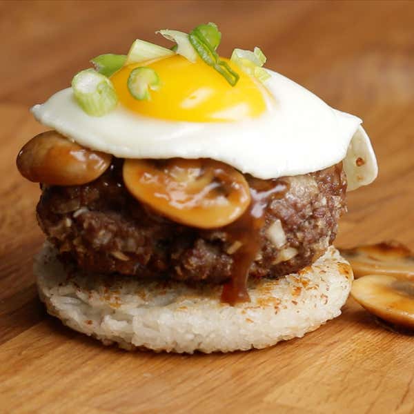 Japanese Rice Burger Recipe by Tasty