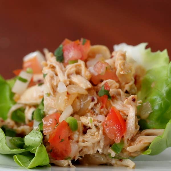 Creamy Chipotle Chicken Lettuce Cups